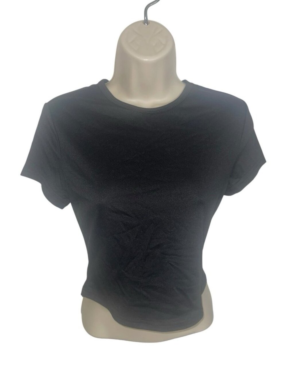 SHEIN Women's Size Medium Black Cropped Top Tee
